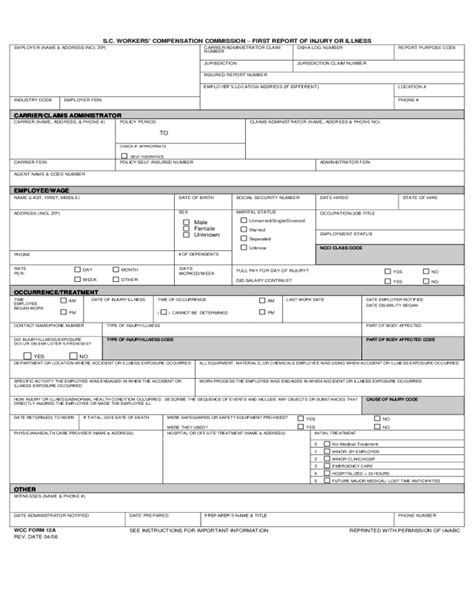 2022 Workers Compensation Forms Fillable Printable Pdf And Forms
