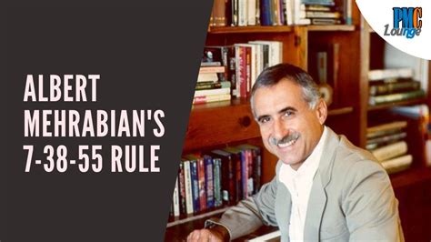 He received his phd from clark university and in so, subject to suitable qualification and explanation, mehrabian's findings and the theory resulting from them, are particularly useful in explaining the. Albert Mehrabian's 7-38-55 Rule - YouTube