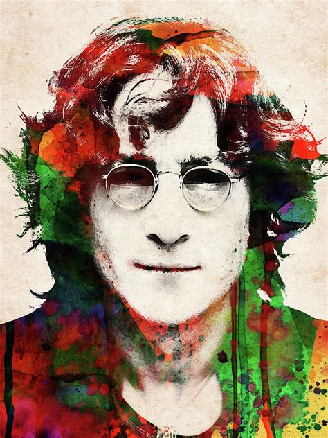 John Lennon Colorful Watercolor Portrait Digital Art By Mihaela Pater
