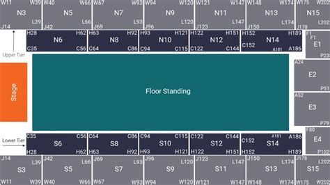Wembley Arena Seating Map Floor Standing Layout
