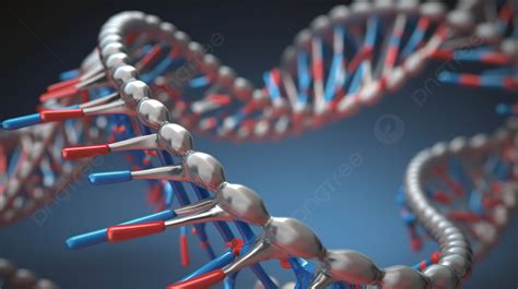 Dna Strand Animation With Blue And Red Strands Background 3d Rendering