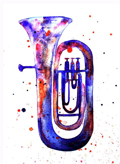Tuba Painting By Luba Ost Fine Art America