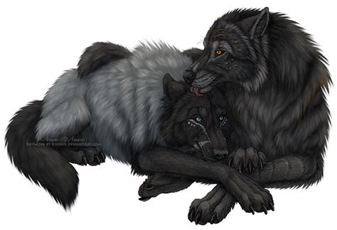 The Alpha Pair By Sidonie On Deviantart Anime Wolf Drawing Wolf