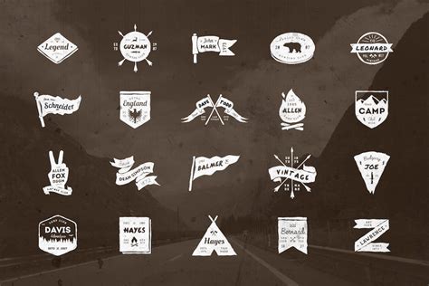 20 Grunge Badges Design Template Place
