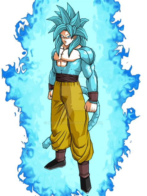 Goku Super Saiyan 4 Blue By Hazeelart On Deviantart