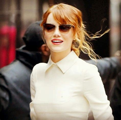 Emma Stone Celebrity Street Style Sunglasses Women Square