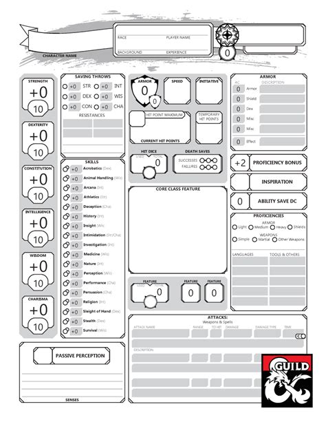 E Simplified Character Sheet Bundle Dungeon Masters Guild Wargame