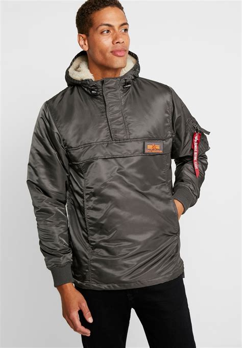 Alpha Industries Hpo Anorak Jas Grey Blackdonkergrijs Zalandonl