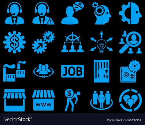 Business Service Management Icons Royalty Free Vector Image
