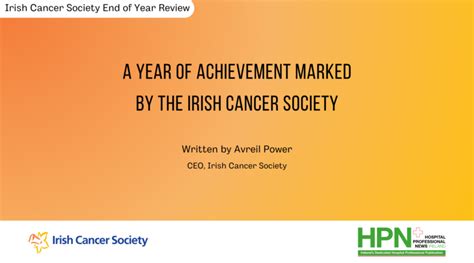 A Year Of Achievement Marked By Irish Cancer Society Hospital