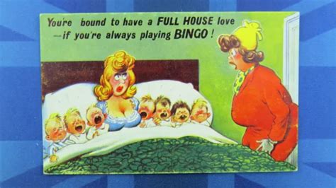 Saucy Bamforth Comic Postcard S Big Boobs Large Family Full House Bingo Eur Picclick Fr