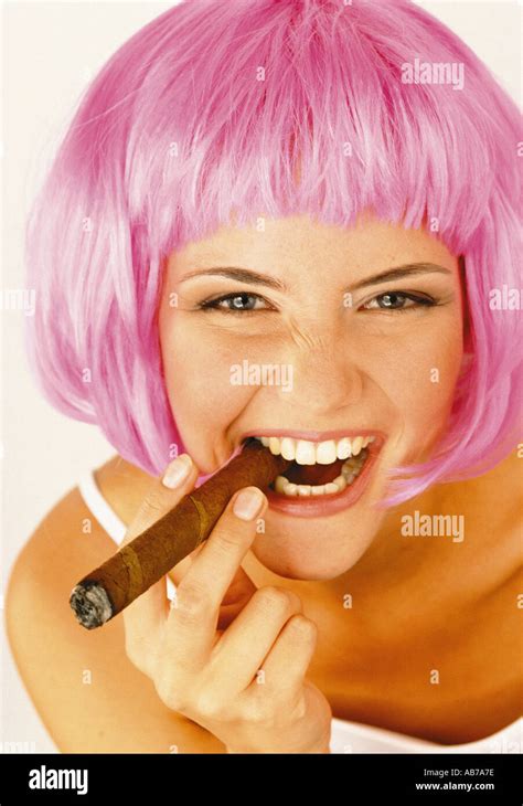 Female Girl Smoking Looking Into The Camera Hi Res Stock Photography