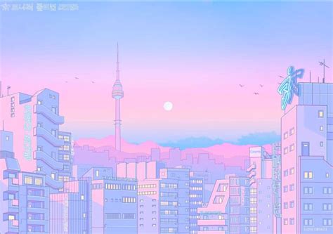 Aesthetic Pink Anime Computer Wallpaper Download Free