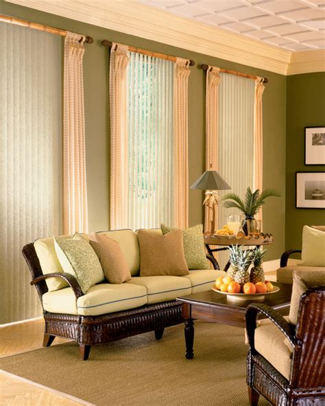 Unlike horizontal blinds, vertical blinds are less likely to collect dust because they stand vertically. Hunter Douglas Vertical Blinds - Contemporary - Vertical ...