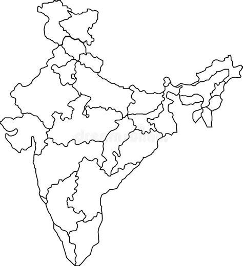 Political Map Of India Black And White Map Of Montana