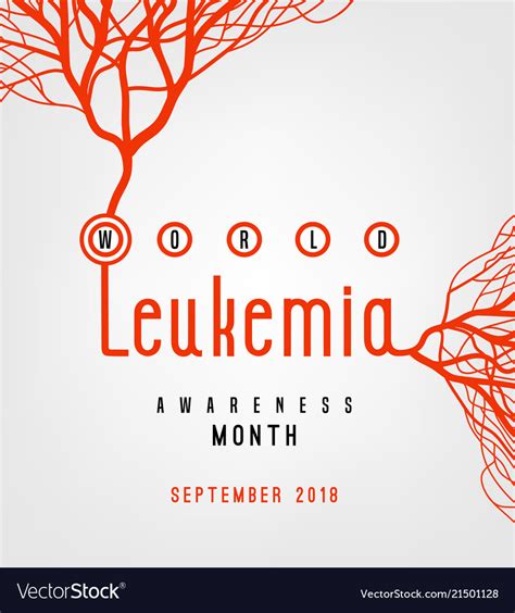 Leukemia Awareness Poster Royalty Free Vector Image