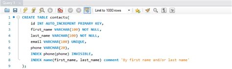 How Do I Find The Index Of A Table In Mysql