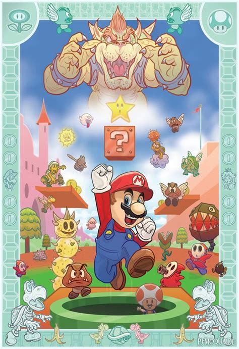 Lovely Colorful And Done In The Official Nintendo Art Style Super Mario Bros By Pj
