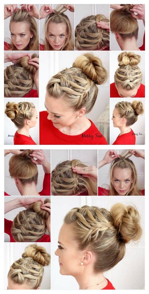 Compared with the process of weaving which usually involves two separate perpendicular groups of strands warp. Triple French Braid Double Waterfall Hairstyle Tutorial ...
