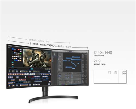 LG 34BL85C B 34 IPS QHD UltraWide Curved Monitor 3440x1440 With