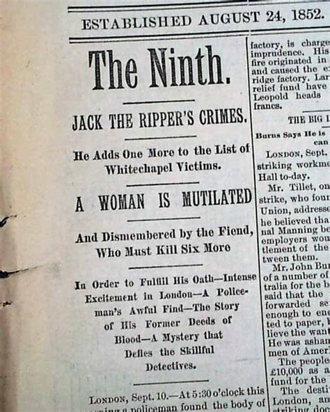 Great Headlines On Jack The Ripper