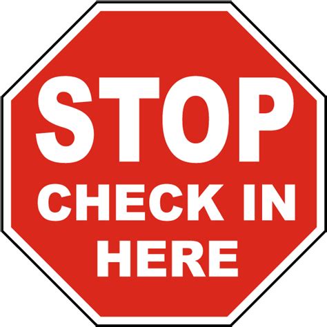 Traffic Signs Stop Check In Here Sign 12 X 18 Magnet