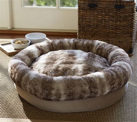 Faux Fur Bolster Dog Bed Pottery Barn