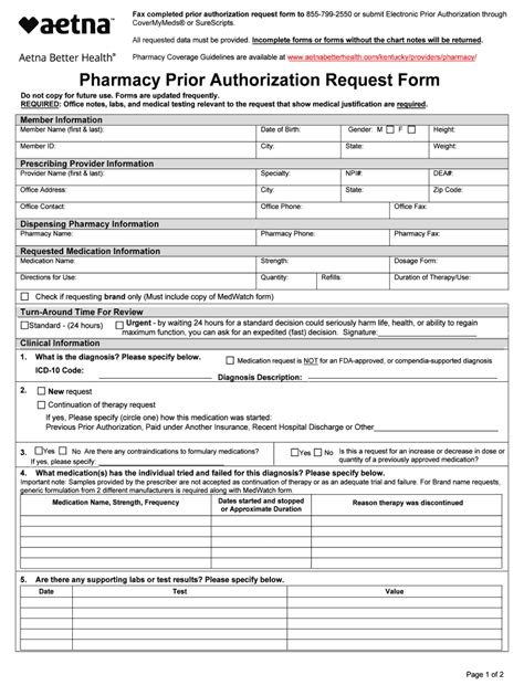 Fillable Online Universal Pharmacy Prior Authorization Request Form Ky