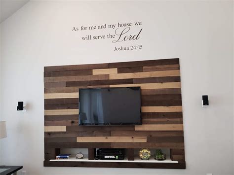 Diy Weathered Wood Tv Wall Project Adorzz