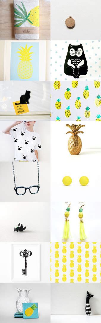 Pineapples And The Cats By Kadri On Etsy Pinned With Treasurypin Com