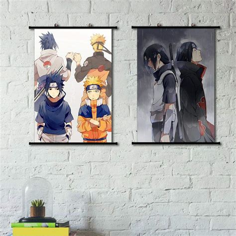 Wernerk Naruto Poster Fabric Scroll Painting Wall Picture Naruto Anime