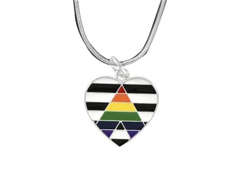 Heart Straight Ally Lgbtq Pride Necklaces Lgbtq Gay Pride Awareness We Are Pride