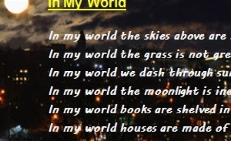 In My World Poem Sikhnet