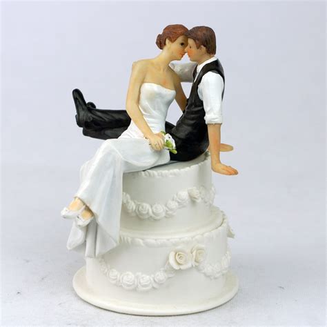 The Look Of Love Bride And Groom Couple Figurine Wedding Cake Topper In
