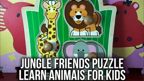 Jungle Friends Puzzle Learn Animal Names And Animal Sounds For Kids