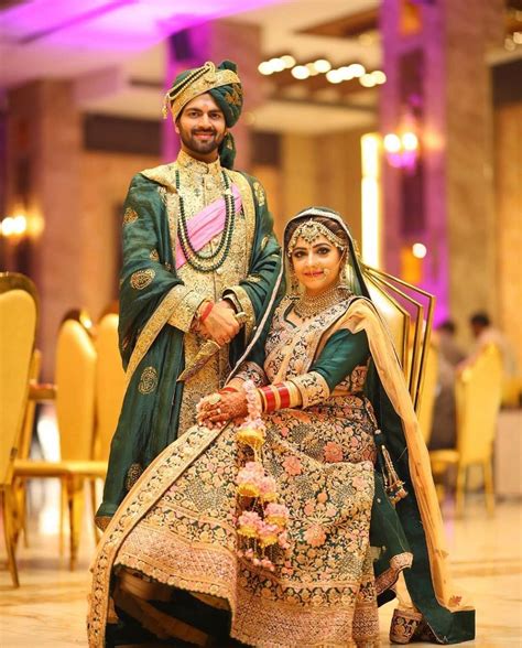 22 Matching Lehenga And Sherwani For Indian Brides And Grooms Couple