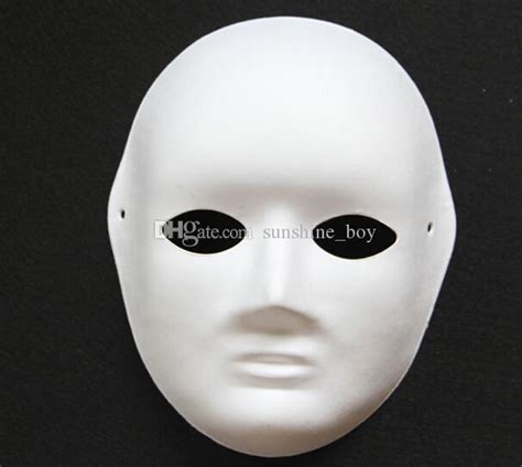 Hot Sale Paper Mache Diy Plain White Full Face Masks For Men Women Fine