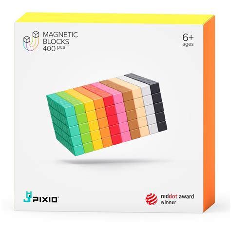 Pixio 400 Magnetic Blocks In 10 Colors For 6 And Up Age App Ukidz Toys