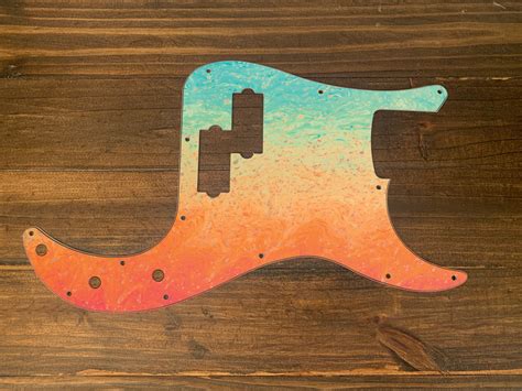 P Bass Graphic Printed Custom Pickguard Psychedelic Etsy