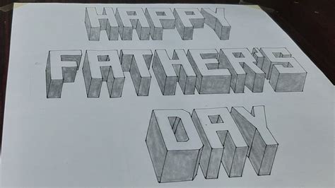 Maybe you would like to learn more about one of these? How to draw 3d Happy Father's Day - Fathers day drawing ...