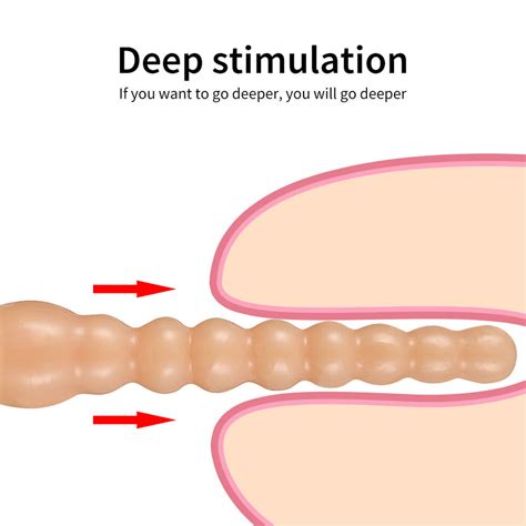 Soft Bendable Squeezable Xl Long Anal Beads Butt Plug Dildo Suction Cup