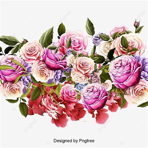 Hand Painted Flowers Png Transparent Hand Painted Flowers Hand