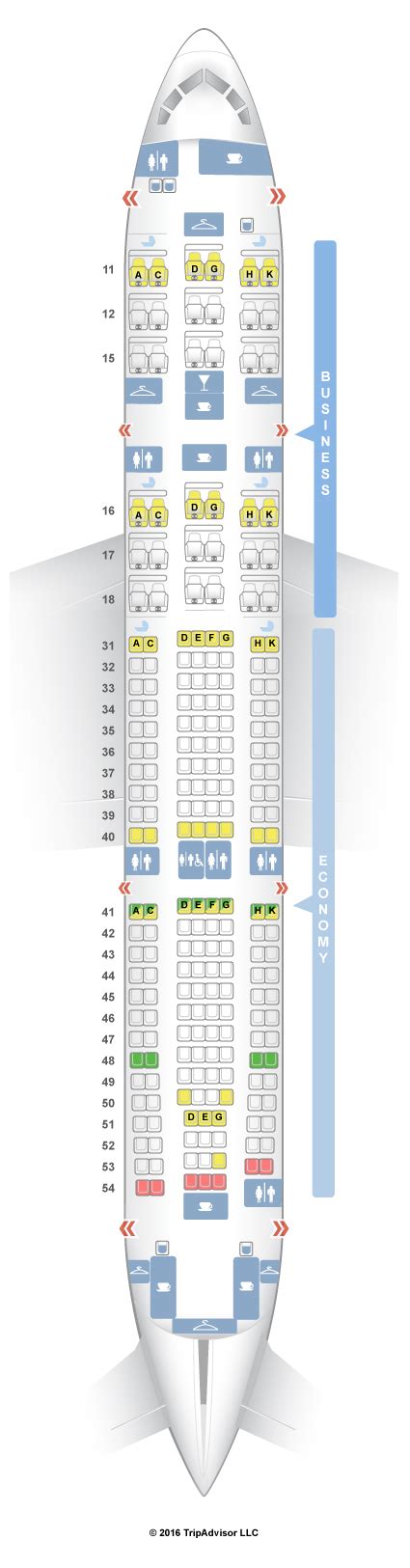 Seatguru Seat Map Hainan Airlines Airbus A330 200 332