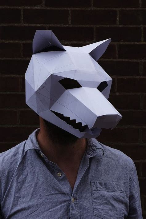 For Halloween Brilliant 3d Masks Made With Cardboards And Simple Tools Wolf
