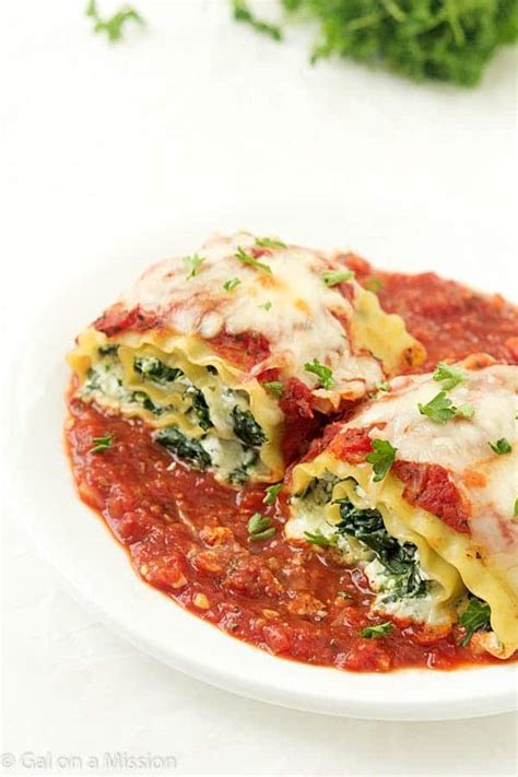Spinach Lasagna Roll Ups Gal On A Mission