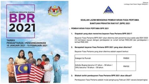 Bsh fasa 1 telah dibayar pada 20 januari 2020, manakala pembayaran fasa 2 dijangka pada bulan mei 2020. Tarikh Bayaran BPR Fasa Pertama (Dipercepatkan Kepada ...
