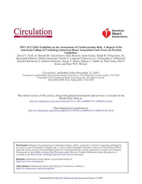 Pdf Guideline Aha 2013 Cardiovascular Risk Assessment Dokumentips