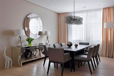 For a traditional look and feel, a dining room table with a long, rectangular shape accommodates multiple dinner guests at one time without feeling overcrowded. Various Inspiring Ideas of the Stylish yet Simple Dining ...