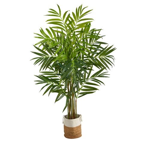 Nearly Natural 8 King Palm Artificial Tree In Handmade Jute Planter
