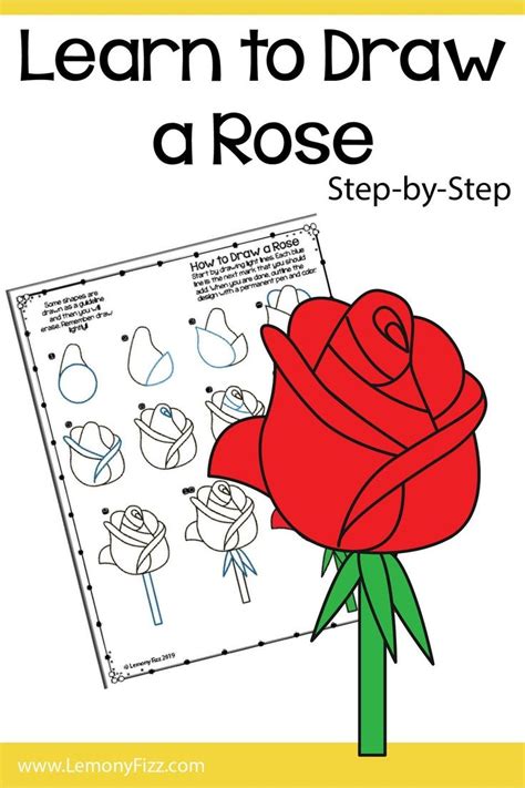 How to draw a rose. Easy How to Draw a Rose Step by Step Tutorial | Roses ...